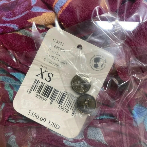 NWT Free People Back to Barcelona Kaftan Duster Kimono Maxi Dress Boho Printed - Picture 7 of 17